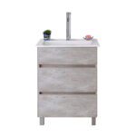 Vanitory pie c/mesada (50 cm) Nordica Concreto 2 Cajones