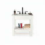Vanitory píe c/mesada (80 cm) Country Blanco