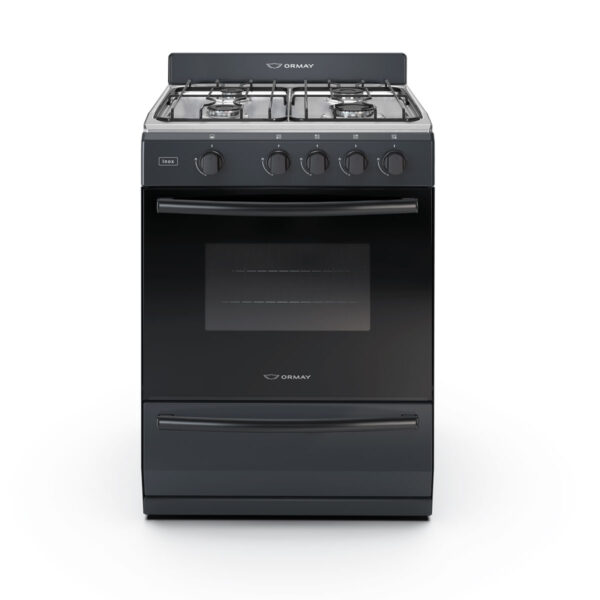Cocina multigas (57 cm) Inox Negra