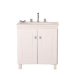Vanitory pie c/mesada (60 cm) Obra Blanco 2 Puertas