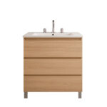Vanitory pie c/mesada (60 cm) Nordica Olmo 2 Cajones