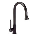 Monocomando cocina Gourmet Inox. Negro