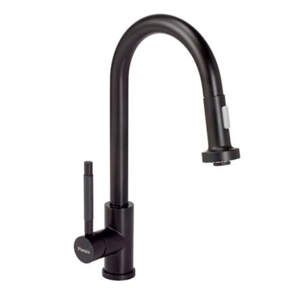 Monocomando cocina Gourmet Inox. Negro